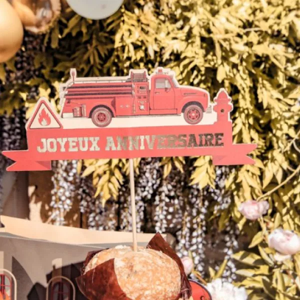New Deco Gateau Pompier Joyeux Anniversaire Theme Joyeux Anniversaire