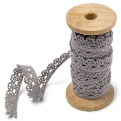 Online Dentelle Grise Pas Cher En Bobine 10Mm X 5 M Tres Theme Dentelle