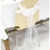 Best Dos De Chaise A Suspendre Couple Colombes Avec Tulle Theme Colombe