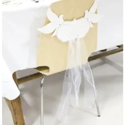 Best Dos De Chaise A Suspendre Couple Colombes Avec Tulle Theme Colombe