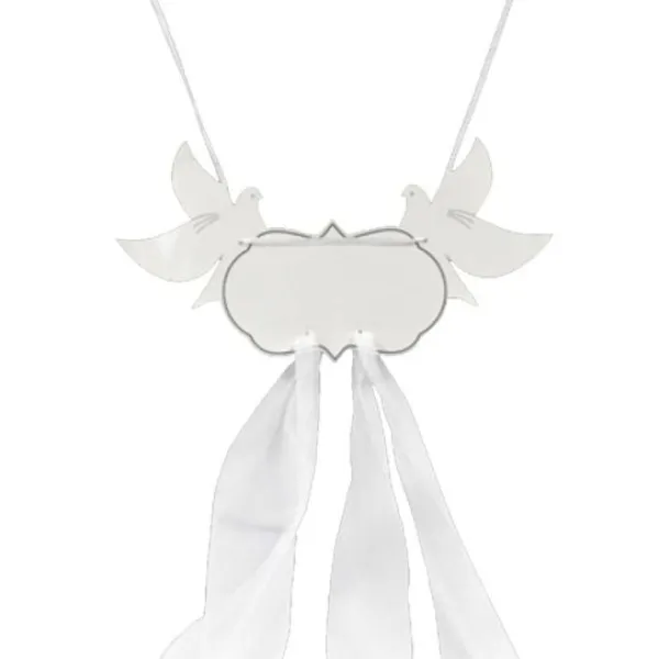 Best Dos De Chaise A Suspendre Couple Colombes Avec Tulle Theme Colombe