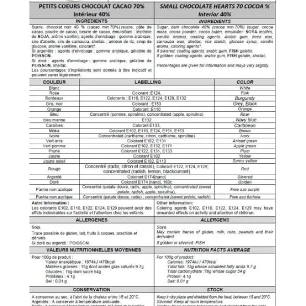 Hot Drag Es Coeur Chocolat Noir 500 Gr Theme Cinema