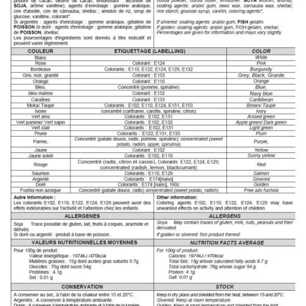 Drag Es Noir Au Chocolat 500 Gr Theme Cinema