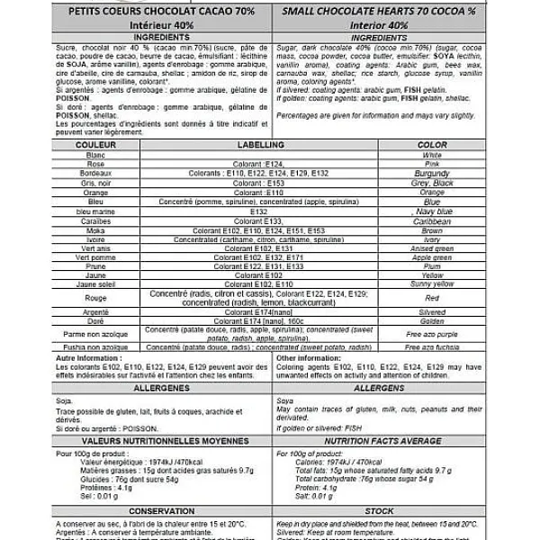 Badaboum Dragees Coeur Chocolat Bleu Marine Best