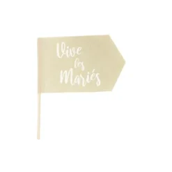 Outlet Drapeau En Toile De Jute Vive Les Mari S Theme Jute