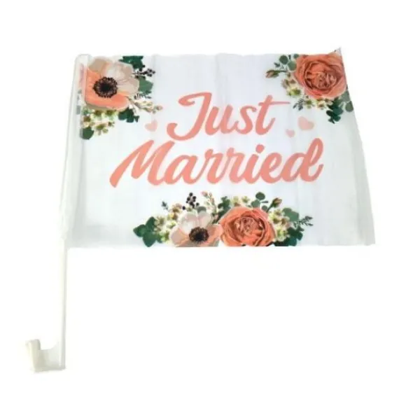 Badaboum Drapeau Pour Voiture De Mariage Just Married