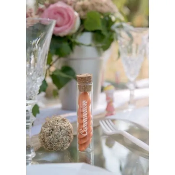 New Eprouvette A Dragees Communion En Verre 10Cm Theme Communion