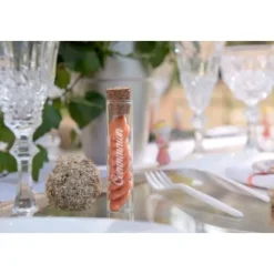 New Eprouvette A Dragees Communion En Verre 10Cm Theme Communion