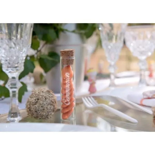 New Eprouvette A Dragees Communion En Verre 10Cm Theme Communion