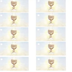 New Etiquette Drag Es Communion Calice X 10 Pi Ces Theme Communion