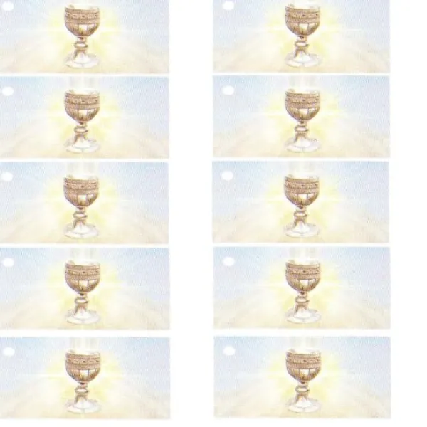 New Etiquette Drag Es Communion Calice X 10 Pi Ces Theme Communion