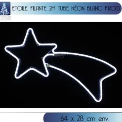 Badaboum Etoile Filante De Noel Lumineuse Blanc Froid Sale