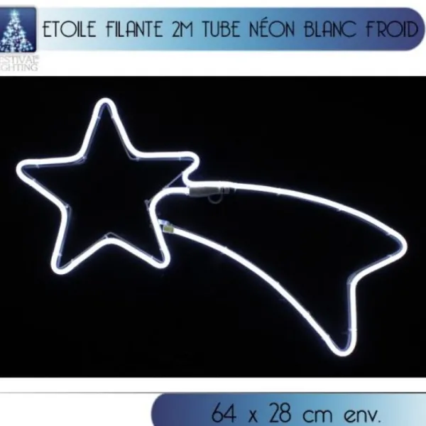 Badaboum Etoile Filante De Noel Lumineuse Blanc Froid Sale