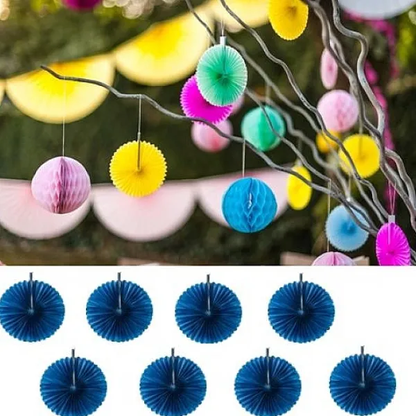 Badaboum Eventail Alveole Marine 10Cm X 8 Pi Ces New