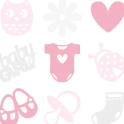 Clearance Feutrine Mini Silhouette B B Fille X 45 Theme D Co Baby Shower