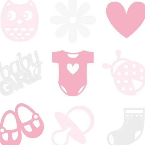 Clearance Feutrine Mini Silhouette B B Fille X 45 Theme D Co Baby Shower