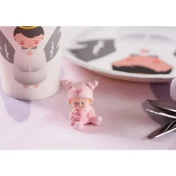 Figurine Bapt Me Fille Rose X 2 Pi Ces Theme Bapteme