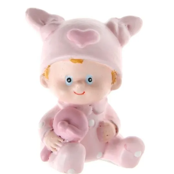 Figurine Bapt Me Fille Rose X 2 Pi Ces Theme Bapteme