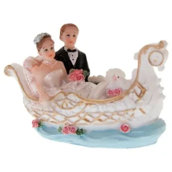 Badaboum Figurine Gateau Couple De Mari Sur Gondole