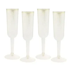 Badaboum Fl Te Champagne Plastique Paillet Or X 4