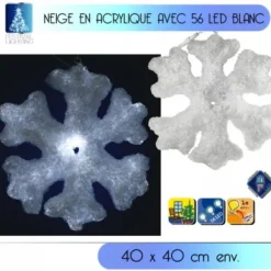 Badaboum Flocon De Neige Lumineux De Noel Acrylique 56 Led Hot
