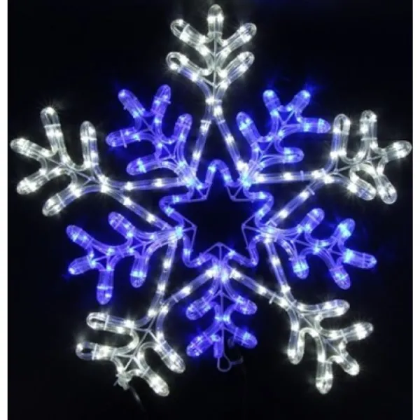 Badaboum Flocon De Neige Lumineux Bicolore Bleu Blanc New