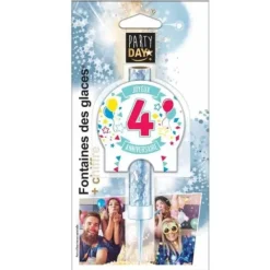 Clearance Fontaine De Glace Joyeux Anniversaire Chiffre 4 Theme Joyeux Anniversaire