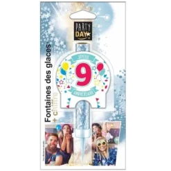 Sale Fontaine De Glace Joyeux Anniversaire Chiffre 9 Theme Joyeux Anniversaire