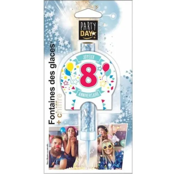 Sale Fontaine De Glace Joyeux Anniversaire Chiffre 8 Theme Joyeux Anniversaire