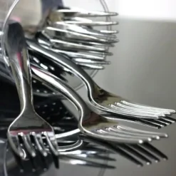 Badaboum Fourchette Argent Plastique Inox X 50 Pi Ces