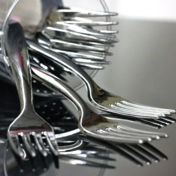 Badaboum Fourchette Argent Plastique Inox X 50 Pi Ces