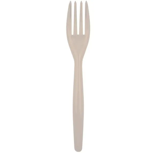 Sale Fourchette En Plastique R Utilisable Taupe X 15 Pi Ces Theme Eco-Responsable
