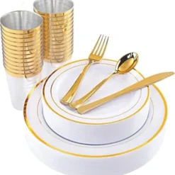 Badaboum Fourchette Or Plastique Inox X 30 Pi Ces