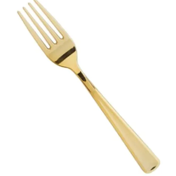 Badaboum Fourchette Or Plastique Inox X 30 Pi Ces