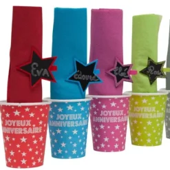 New Gobelet Carton Joyeux Anniversaire Vert Anis X 10 Pi Ces Theme Joyeux Anniversaire