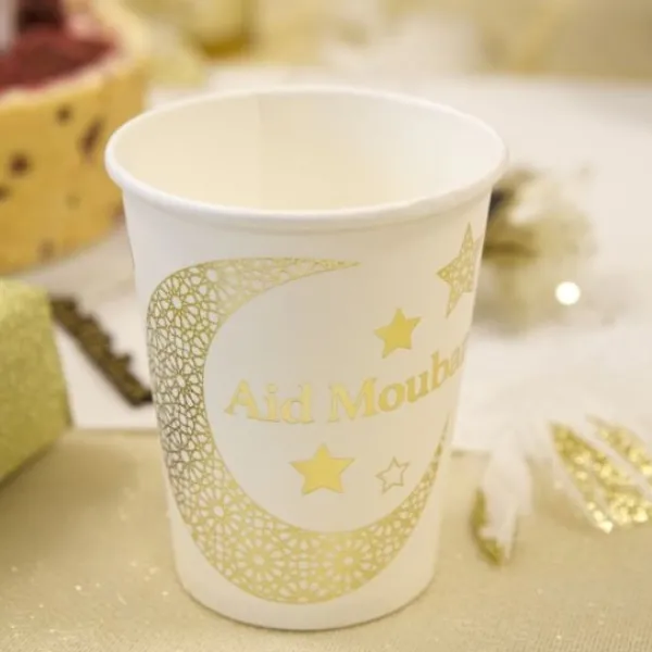 Clearance Gobelet En Carton Aid Moubarak X 6 Pi Ces Theme Eid Mubarak & Ramadan