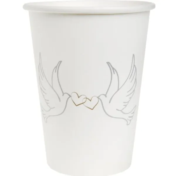 Discount Gobelet En Carton Colombe X 10 Pi Ces Theme Colombe