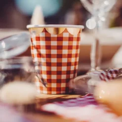 New Gobelet En Carton Guinguette Vichy X 8 Pi Ces Theme Cinema