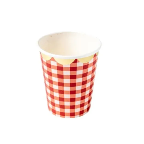 New Gobelet En Carton Guinguette Vichy X 8 Pi Ces Theme Cinema