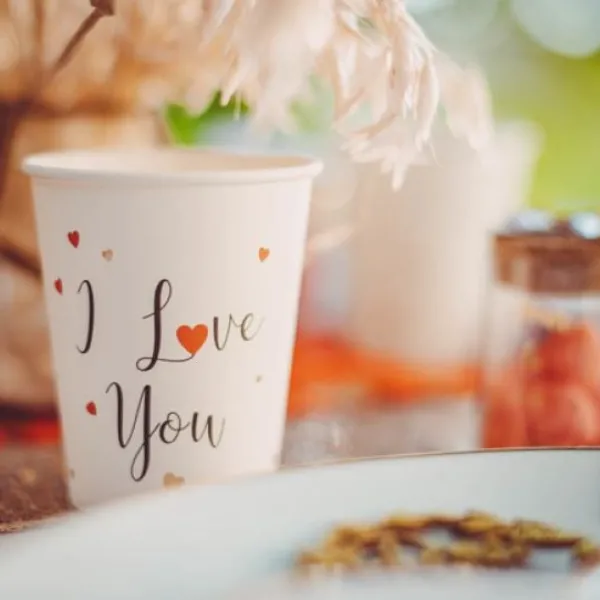 Discount Gobelet En Carton I Love You X 8 Pi Ces Theme Cinema