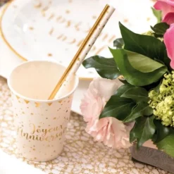 Discount Gobelet En Carton Joyeux Anniversaire Or X 10 Pi Ces Theme Cinema