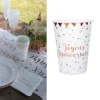 New Gobelet En Carton Joyeux Anniversaire Rose Gold X 10 Pi Ces Theme Cinema