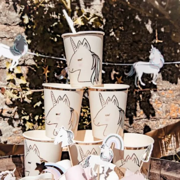 Clearance Gobelet En Carton Licorne X 8 Pi Ces Theme Licorne
