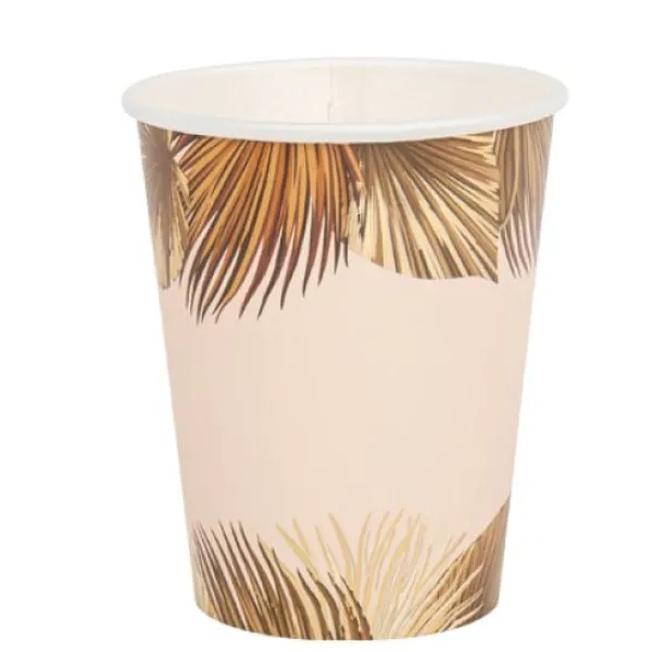 New Gobelet En Carton Palm Leaf X 8 Pi Ces Theme Cinema