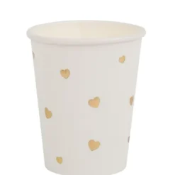 Clearance Gobelet En Carton Petits Coeurs Blanc Et Or X 8 Pi Ces Theme Cinema