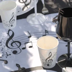 Badaboum Gobelet En Carton Th Me Musique 27 Cl 10 Pi Ces