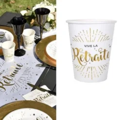 Online Gobelet En Carton Vive La Retraite X 10 Pi Ces Theme Cinema