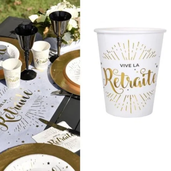 Online Gobelet En Carton Vive La Retraite X 10 Pi Ces Theme Cinema