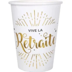 Online Gobelet En Carton Vive La Retraite X 10 Pi Ces Theme Cinema