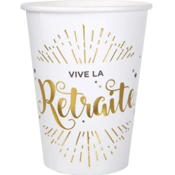 Online Gobelet En Carton Vive La Retraite X 10 Pi Ces Theme Cinema